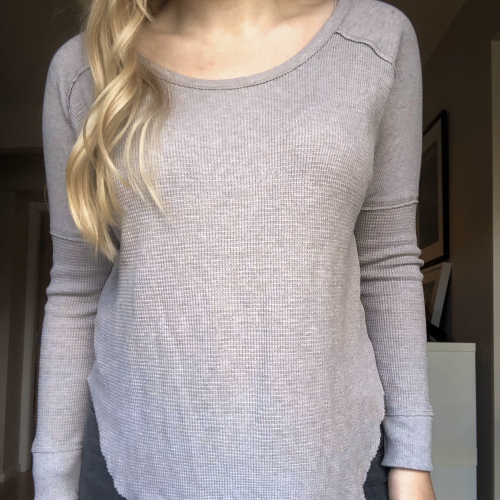 Aritzia waffle knit top